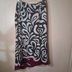 Elegant Black and White A-Line Skirt
